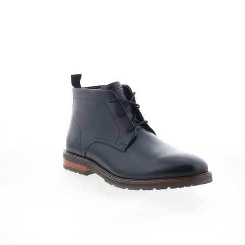 Rockport Caspe Mens Black Leather Lace Up Chukkas Boots