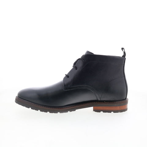 Rockport Caspe Mens Black Leather Lace Up Chukkas Boots