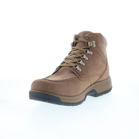 Rockport Ezra RMEZRA Mens Brown Leather Lace Up Work Boots