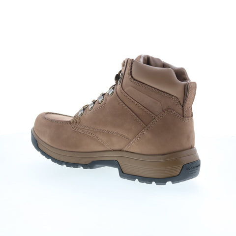 Rockport Ezra RMEZRA Mens Brown Leather Lace Up Work Boots