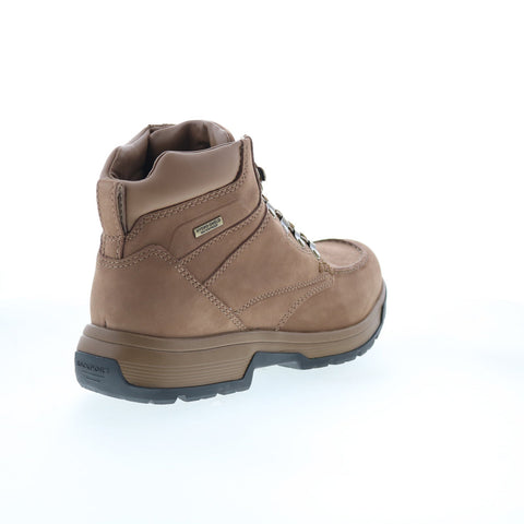 Rockport Ezra RMEZRA Mens Brown Leather Lace Up Work Boots