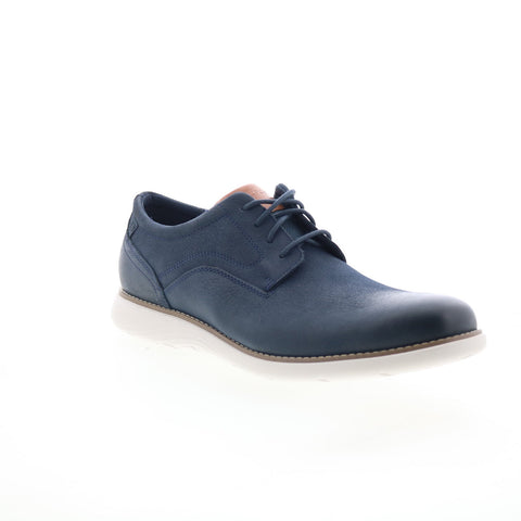 Rockport RM Garett Plain Toe Mens Blue Oxfords & Lace Ups Plain Toe Shoes
