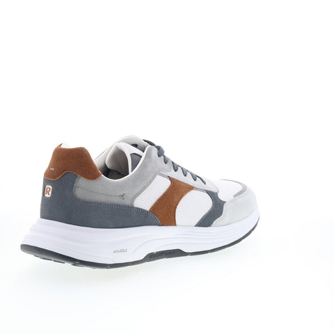 Rockport Harrison 2 RMHARRISON2 Mens White Wide Suede Lifestyle Sneakers Shoes