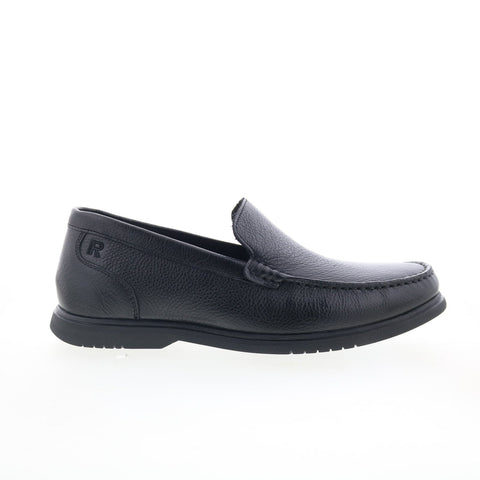 Rockport RM Jensen Mens Black Wide Leather Loafers & Slip Ons Casual Shoes