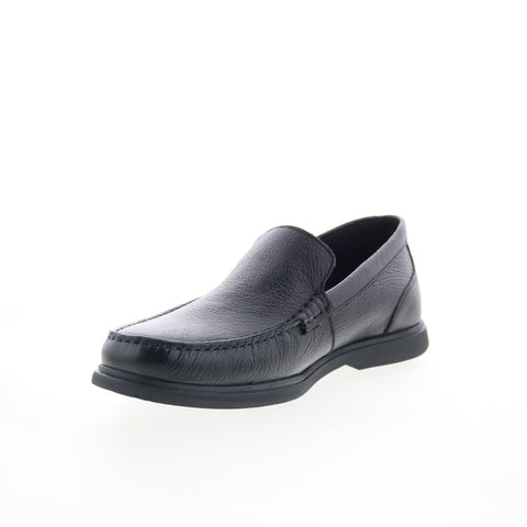 Rockport RM Jensen Mens Black Leather Loafers & Slip Ons Casual Shoes