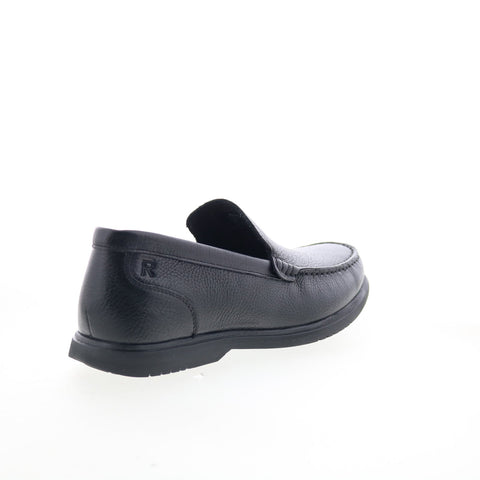 Rockport RM Jensen Mens Black Leather Loafers & Slip Ons Casual Shoes