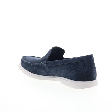 Rockport RM Jensen Mens Blue Leather Loafers & Slip Ons Casual Shoes