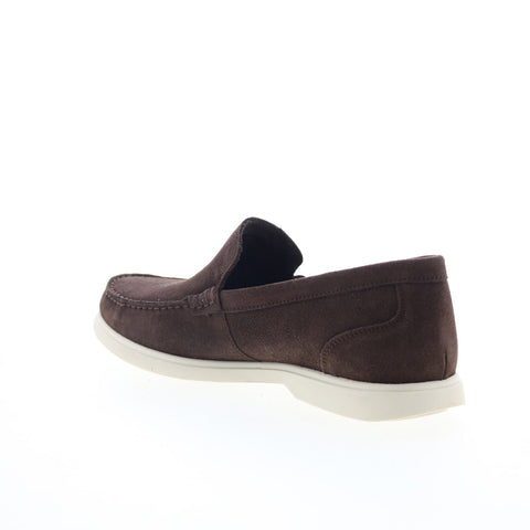 Rockport RM Jensen Mens Brown Wide Suede Loafers & Slip Ons Casual Shoes