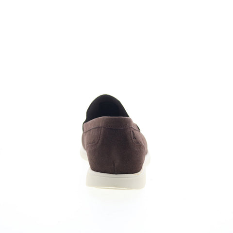 Rockport RM Jensen Mens Brown Wide Suede Loafers & Slip Ons Casual Shoes