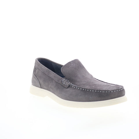 Rockport RM Jensen Mens Gray Suede Loafers & Slip Ons Casual Shoes