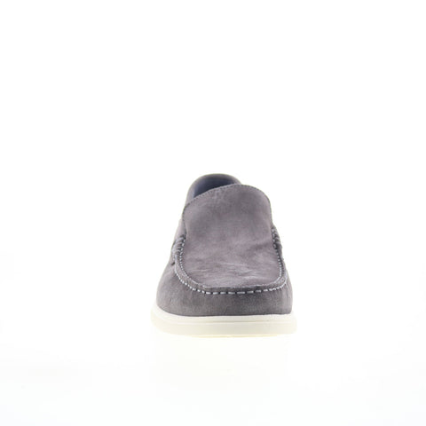 Rockport RM Jensen Mens Gray Suede Loafers & Slip Ons Casual Shoes