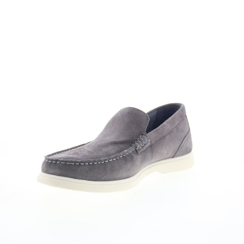 Rockport RM Jensen Mens Gray Suede Loafers & Slip Ons Casual Shoes