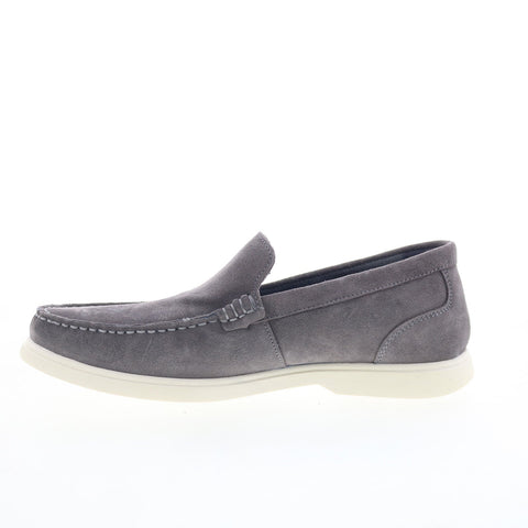 Rockport RM Jensen Mens Gray Suede Loafers & Slip Ons Casual Shoes