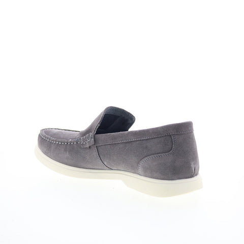 Rockport RM Jensen Mens Gray Suede Loafers & Slip Ons Casual Shoes