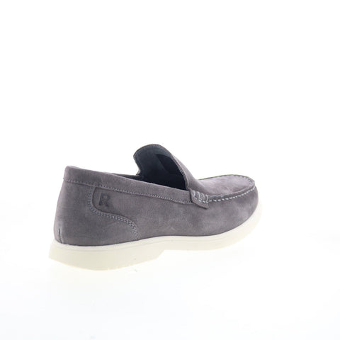 Rockport RM Jensen Mens Gray Suede Loafers & Slip Ons Casual Shoes