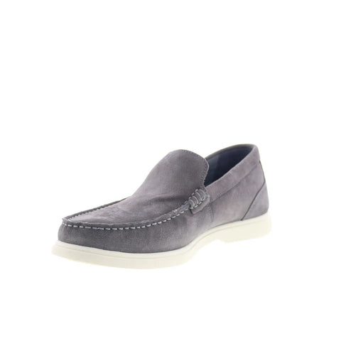 Rockport Jensen Mens Gray Wide Suede Loafers & Slip Ons Casual Shoes