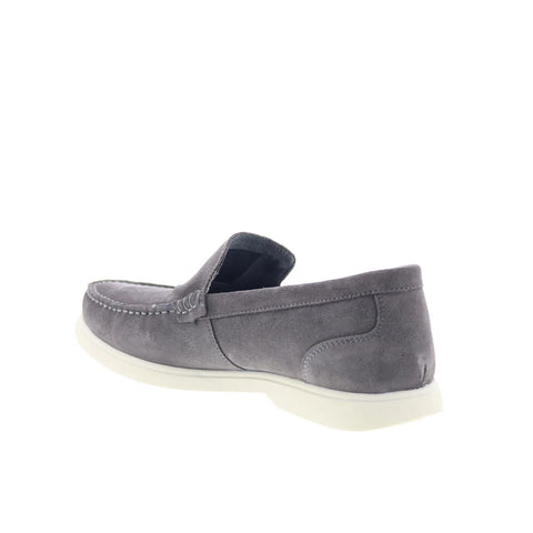 Rockport Jensen Mens Gray Wide Suede Loafers & Slip Ons Casual Shoes