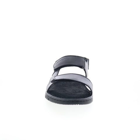 Rockport Jhett RMJHETT Mens Black Leather Strap Sport Sandals Shoes