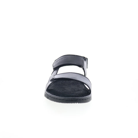 Rockport Jhett RMJHETT Mens Black Wide Leather Starp Sport Sandals Shoes