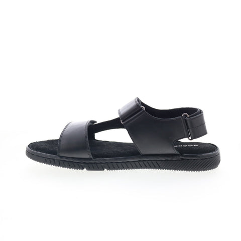 Rockport Jhett RMJHETT Mens Black Wide Leather Starp Sport Sandals Shoes