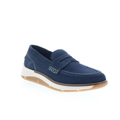 Rockport Lance RMLANCE Mens Blue Mesh Loafers & Slip Ons Penny Shoes