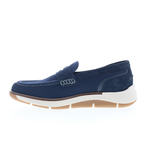 Rockport Lance RMLANCE Mens Blue Wide Mesh Loafers & Slip Ons Penny Shoes