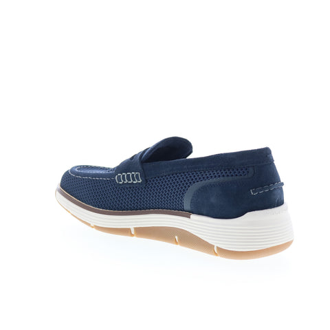 Rockport Lance RMLANCE Mens Blue Wide Mesh Loafers & Slip Ons Penny Shoes