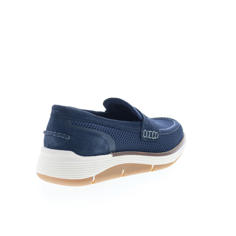 Rockport Lance RMLANCE Mens Blue Wide Mesh Loafers & Slip Ons Penny Shoes