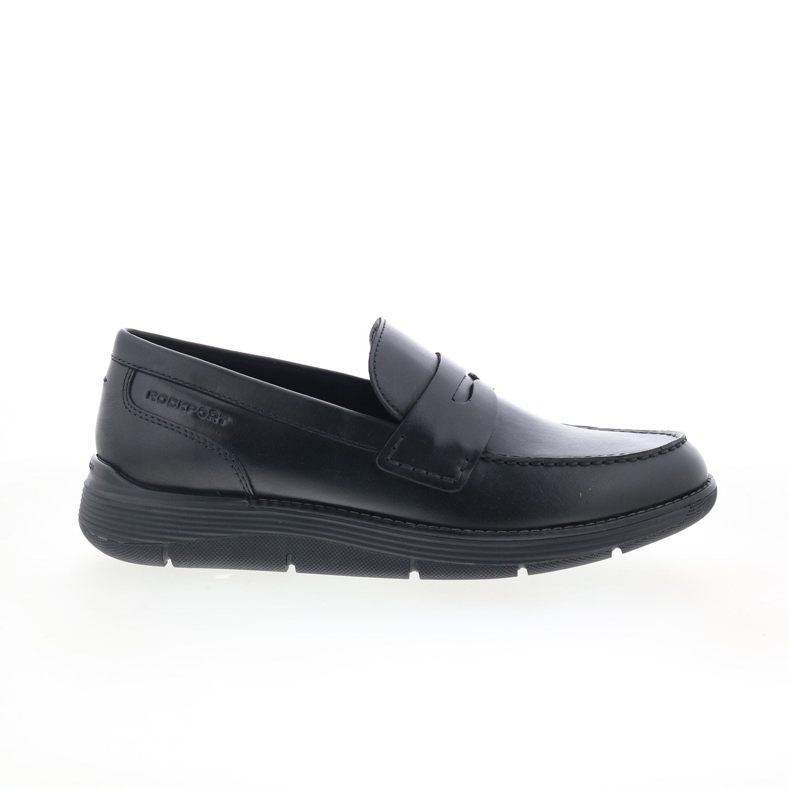 Rockport Liam RMLIAM Mens Black Leather Loafers & Slip Ons 
