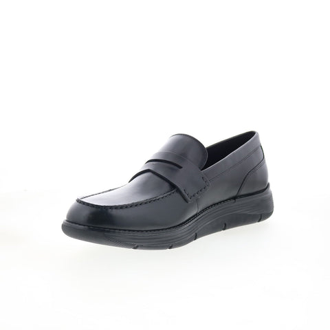 Rockport Liam RMLIAM Mens Black Leather Loafers & Slip Ons Penny Shoes