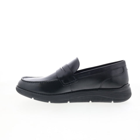 Rockport Liam RMLIAM Mens Black Leather Loafers & Slip Ons Penny Shoes