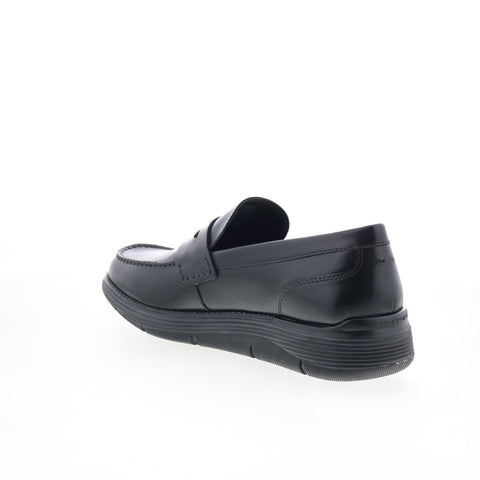 Rockport Liam RMLIAM Mens Black Leather Loafers & Slip Ons Penny Shoes
