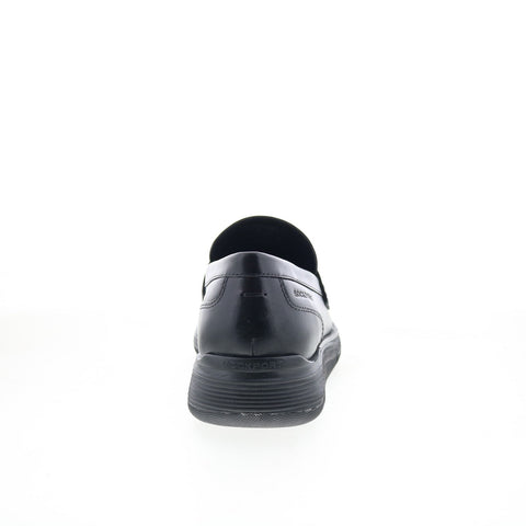 Rockport Liam RMLIAM Mens Black Leather Loafers & Slip Ons Penny Shoes