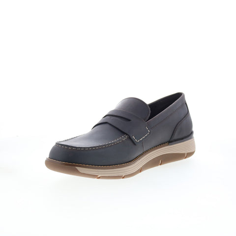Rockport Liam RMLIAM Mens Brown Leather Loafers & Slip Ons Penny Shoes