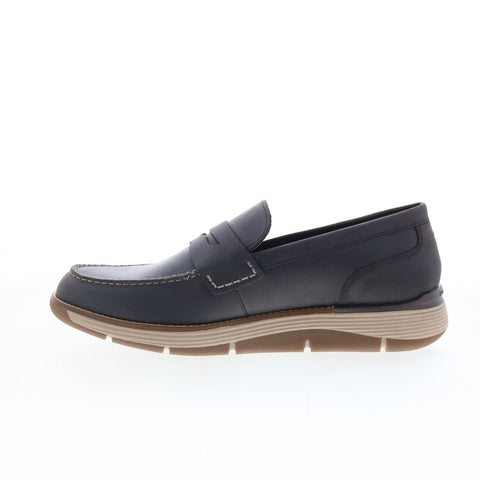 Rockport Liam RMLIAM Mens Brown Leather Loafers & Slip Ons Penny Shoes