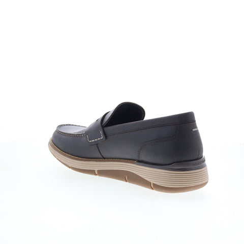 Rockport Liam RMLIAM Mens Brown Leather Loafers & Slip Ons Penny Shoes