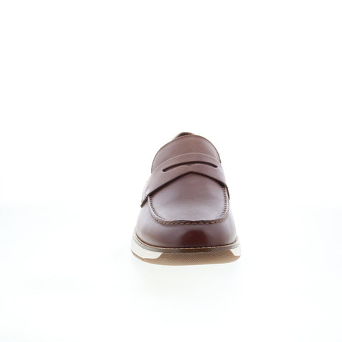 Rockport Liam RMLIAM Mens Brown Wide Leather Loafers & Slip Ons Penny Shoes