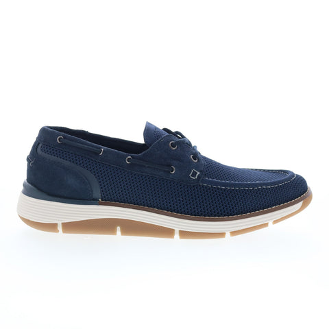 Rockport Lyall RMLYALL Mens Blue Mesh Loafers & Slip Ons Boat Shoes