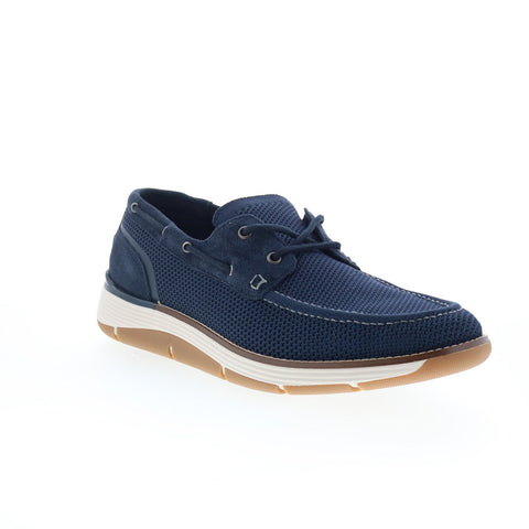 Rockport Lyall RMLYALL Mens Blue Mesh Loafers & Slip Ons Boat Shoes