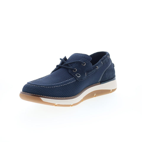 Rockport Lyall RMLYALL Mens Blue Wide Mesh Loafers & Slip Ons Boat Shoes