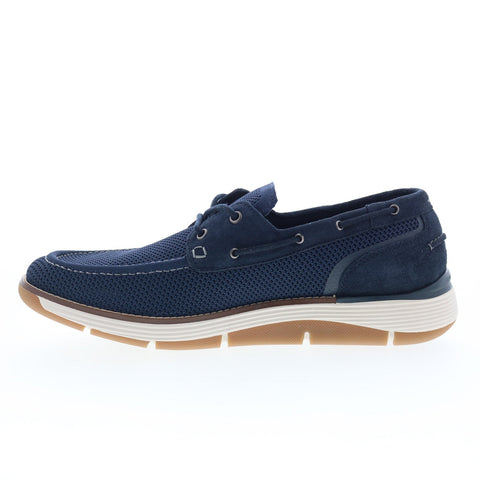 Rockport Lyall RMLYALL Mens Blue Mesh Loafers & Slip Ons Boat Shoes