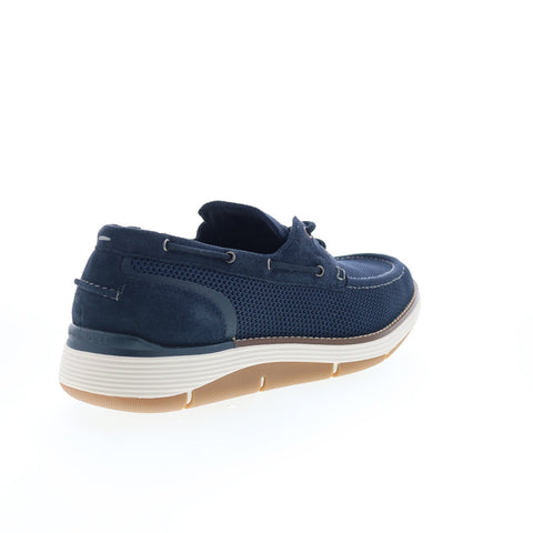 Rockport Lyall RMLYALL Mens Blue Wide Mesh Loafers & Slip Ons Boat Shoes