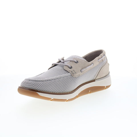 Rockport Lyall RMLYALL Mens Gray Wide Loafers & Slip Ons Boat Shoes