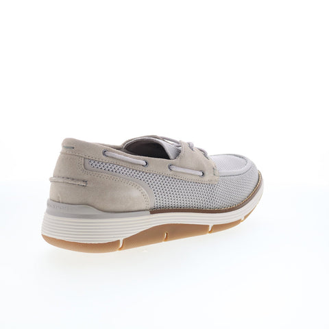 Rockport Lyall RMLYALL Mens Gray Wide Loafers & Slip Ons Boat Shoes