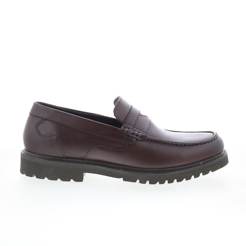 Rockport Maverick Penny Mens Brown Leather Loafers & Slip Ons Penny Shoes