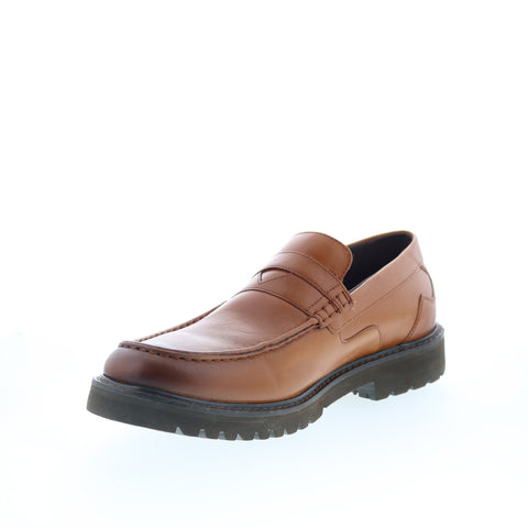 Rockport Maverick Penny Mens Brown Leather Loafers & Slip Ons Penny Shoes
