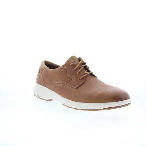 Rockport Noah Plain Toe Mens Brown Wide Oxfords & Lace Ups Plain Toe Shoes