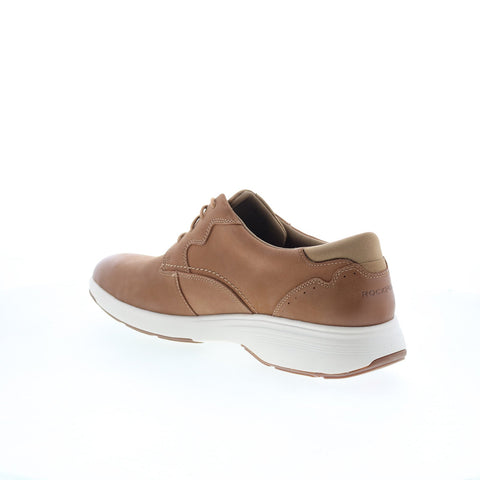 Rockport Noah Plain Toe Mens Brown Wide Oxfords & Lace Ups Plain Toe Shoes