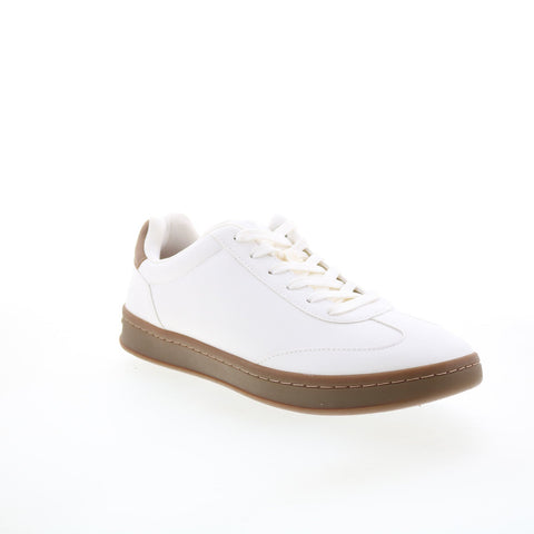 Rockport RM Nova Mens White Wide Leather Lace Up Lifestyle Sneakers Shoes