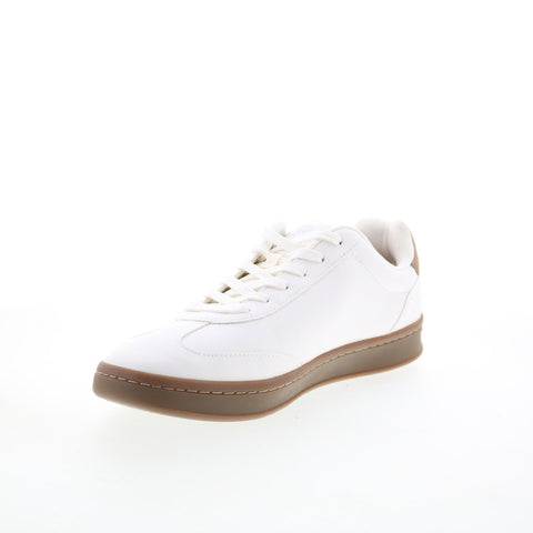 Rockport RM Nova Mens White Wide Leather Lace Up Lifestyle Sneakers Shoes